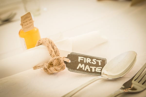 First mate wedding tag