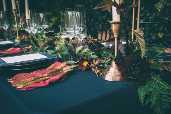 Wedding table styling details