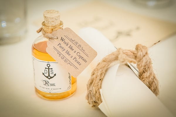 Rum wedding favour