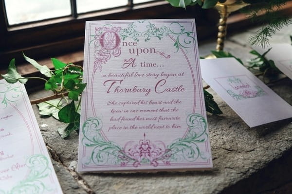 Once Upon a Time wedding stationery