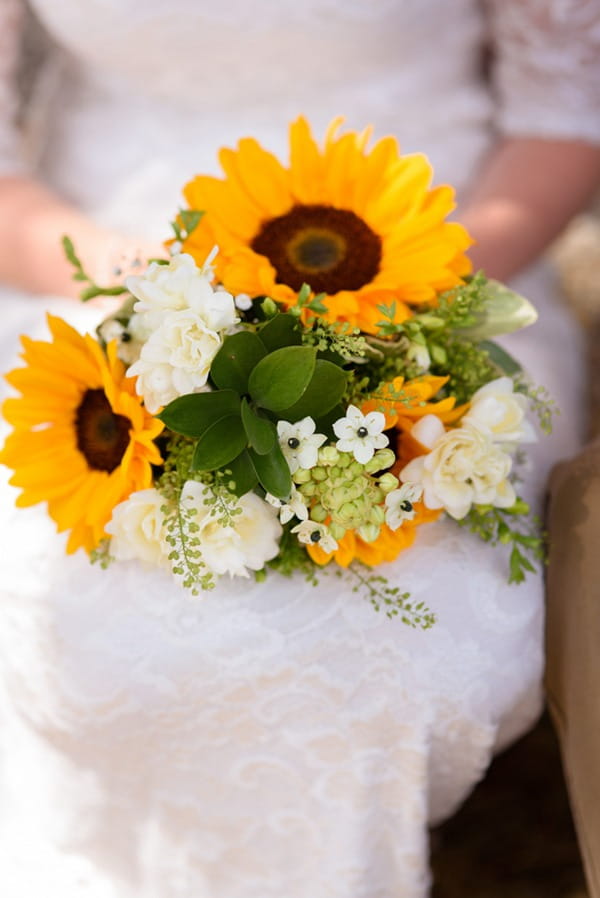 Bride's sunflower bridal bouquet