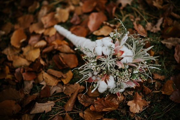 Cone-shaped bridal bouquet