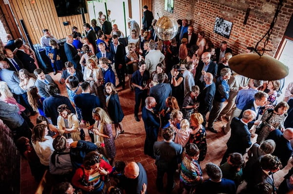 Wedding guests indoors