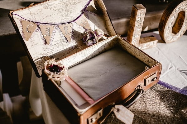 Suitcase for wedding cards