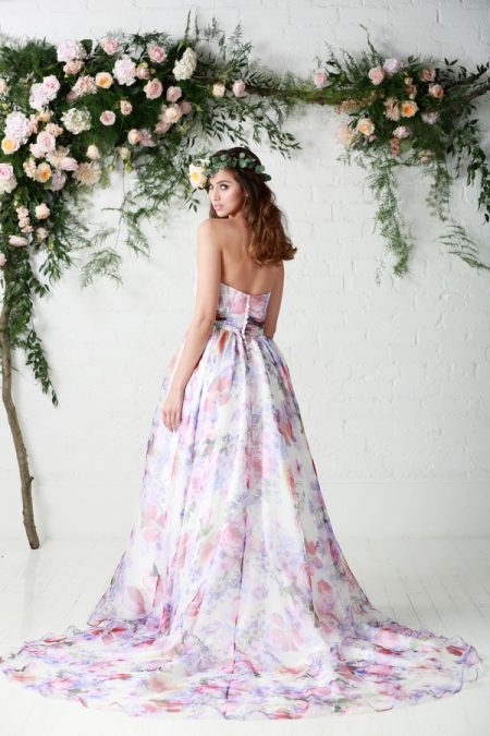 Back of Bloom Wedding Dress - Charlotte Balbier Untamed Love 2017 Bridal Collection