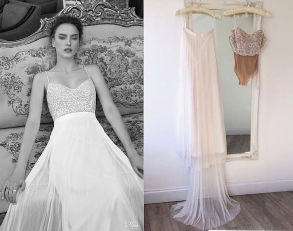 Lenny Two-Piece Wedding Dress by Flora Bridal