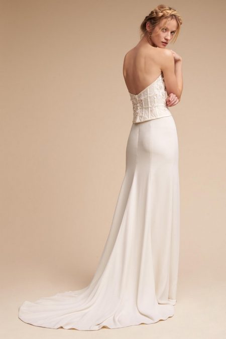 Back of Maryna Corset with Sade Skirt from the BHLDN Spring 2017 collection
