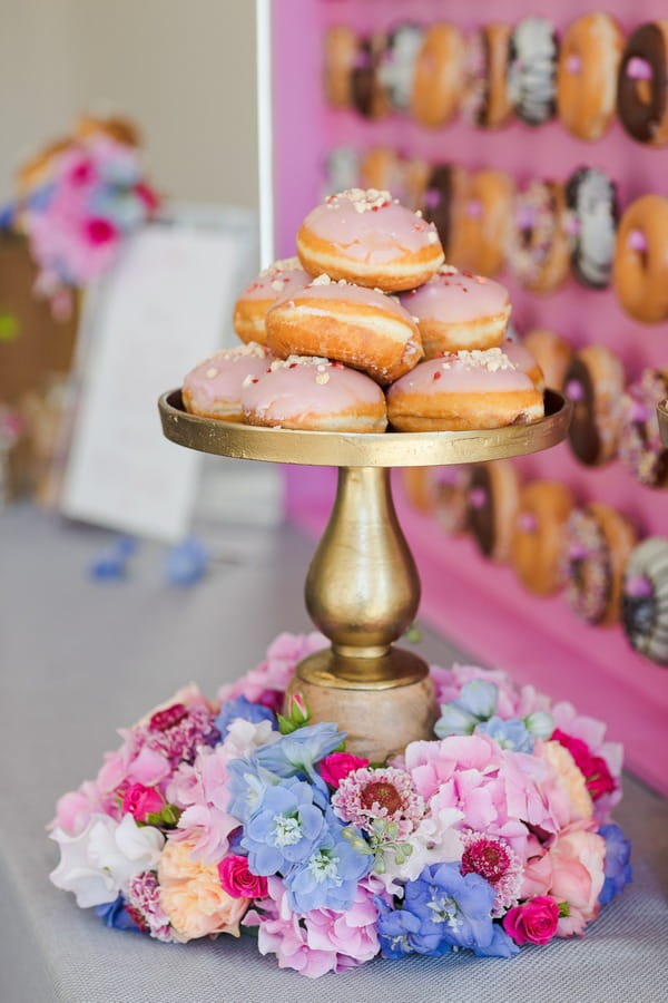 Doughnuts and flowers