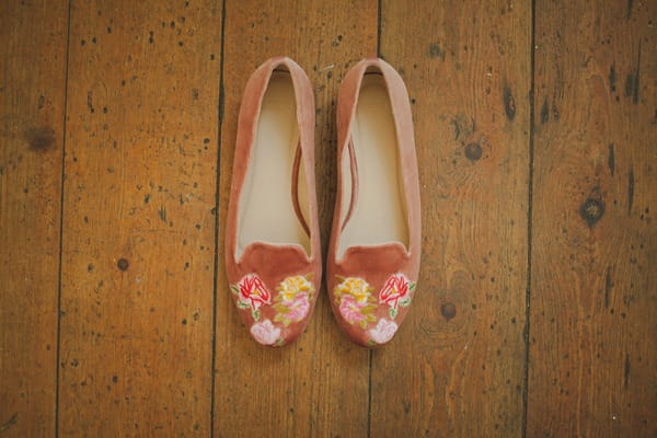 Bride's flat shoes