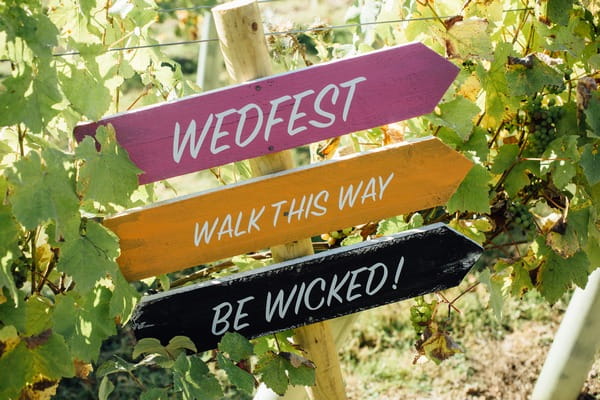 Wedfest sign