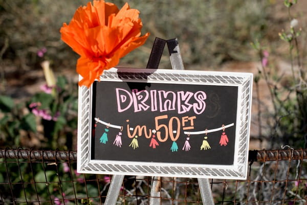 Drinks in 50ft sign