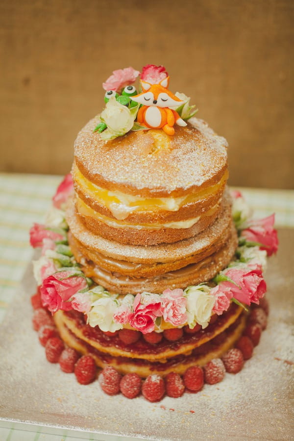 Naked wedding cake