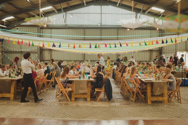 Aircraft hangar wedding breakfast