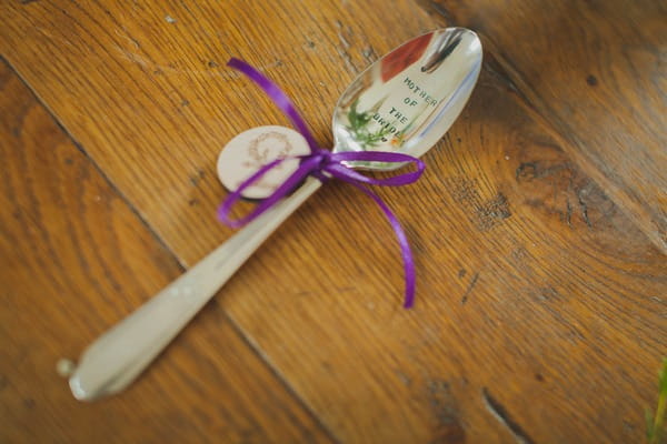 Mother of the bride engraved spoon