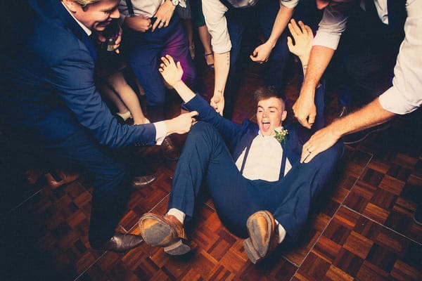 Wedding guest break dancing