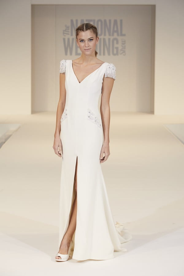 Alessandra Rinaudo for J and J Designs Bridal Wedding Dress on The National Wedding Show Catwalk Spring 2017