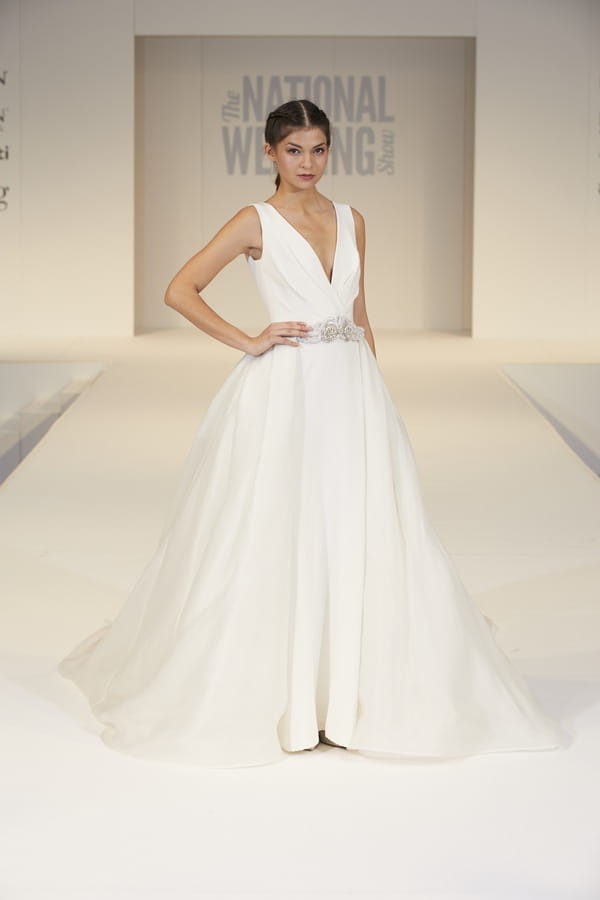 Alessandra Rinaudo for J and J Designs Bridal Wedding Dress on The National Wedding Show Catwalk Spring 2017