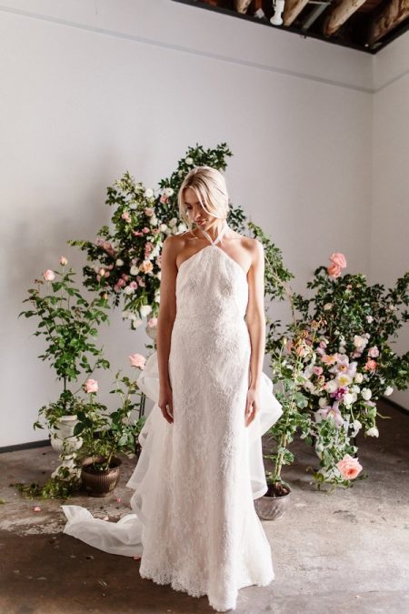 Angela Wedding Dress with Train from the Karen Willis Holmes Spring Meadow 2017 Bridal Collection