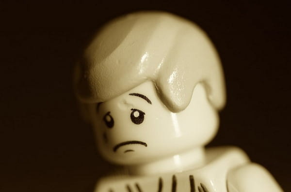 Disappointed looking Lego man