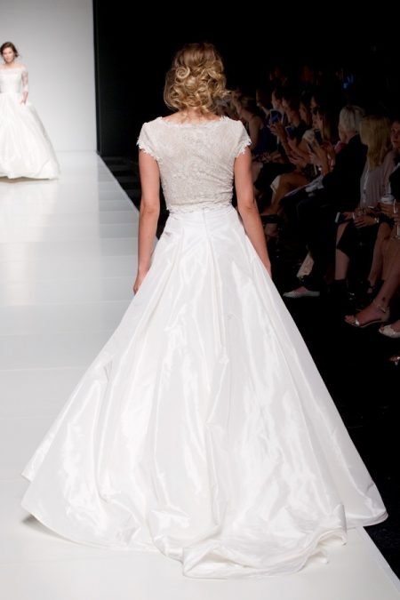 Back of Erica Top with Erin Skirt from the Sassi Holford Twenty17 Bridal Collection