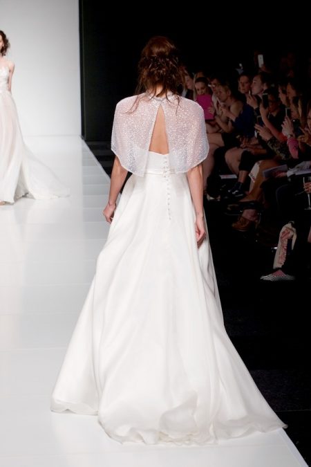 Back of Evie wedding dress with Evie Cape from the Sassi Holford Twenty17 Bridal Collection