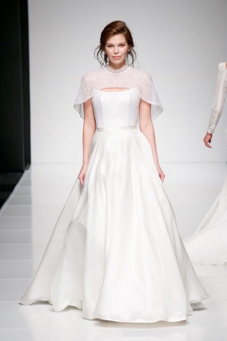 Evie wedding dress with Evie Cape from the Sassi Holford Twenty17 Bridal Collection