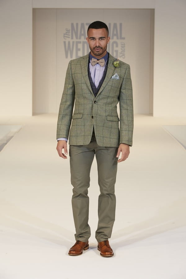 Moss Bros Tweed Suit on The National Wedding Show Catwalk Spring 2017