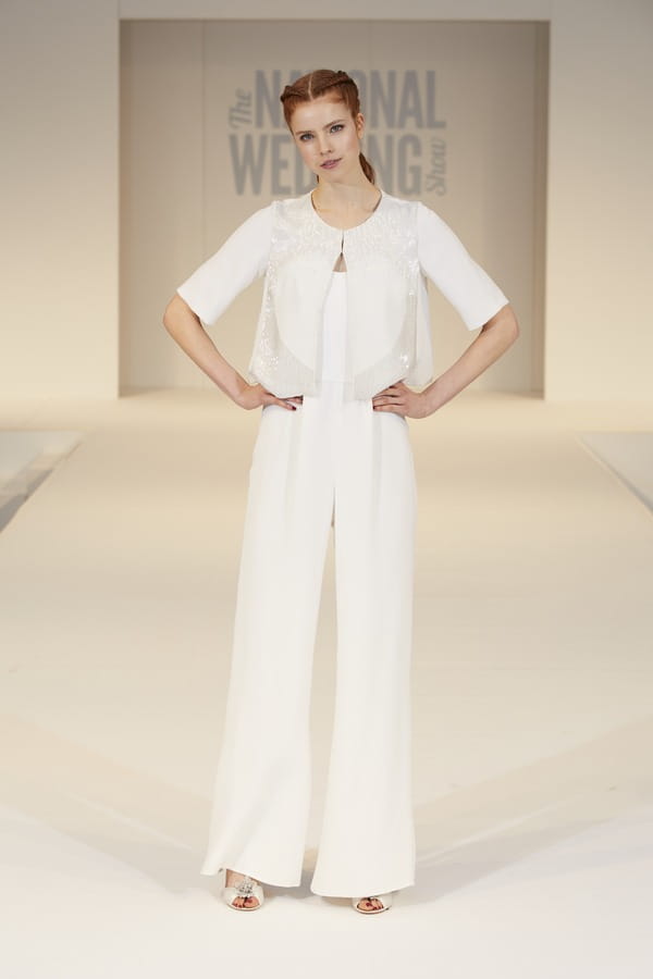 Poppy Dover Bridal Jumpsuit on The National Wedding Show Catwalk Spring 2017