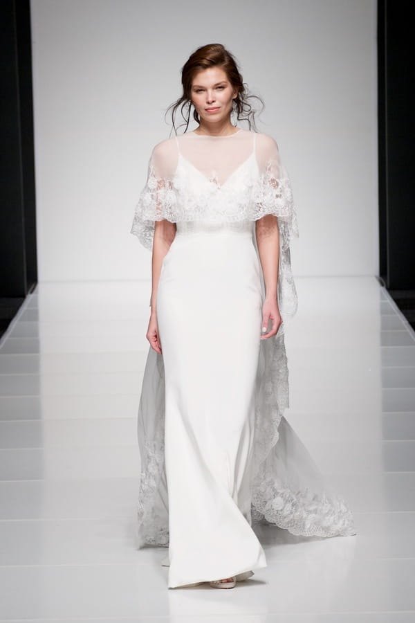 Sienna wedding dress with Savannah Cape from the Sassi Holford Twenty17 Bridal Collection