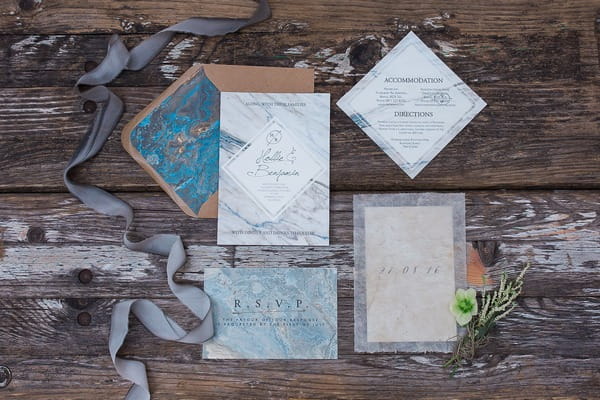 Wabi-sabi wedding stationery