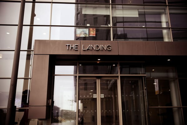 The Landing sign