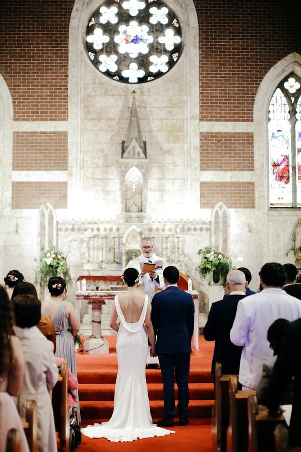 Wedding ceremony in St Mark's Drummoyne church