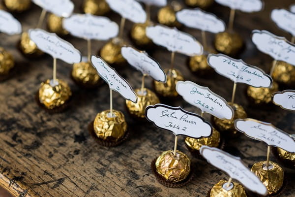 Ferrero Rocher wedding table plan