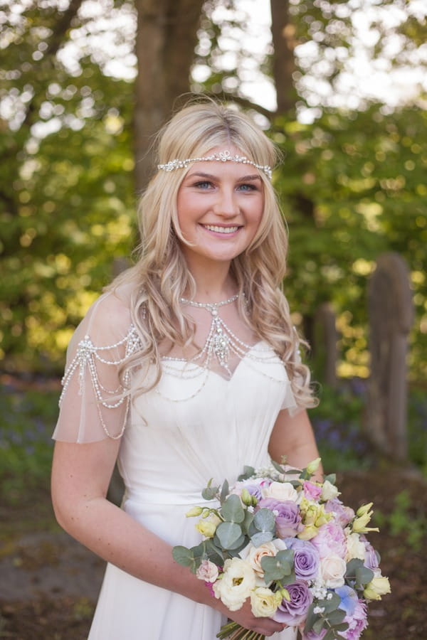 Bride smiling