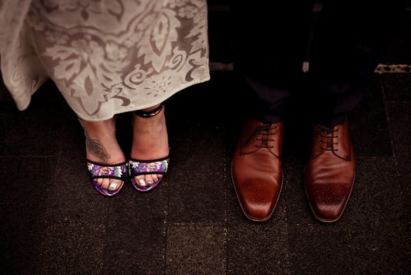 Bride and groom's shoes