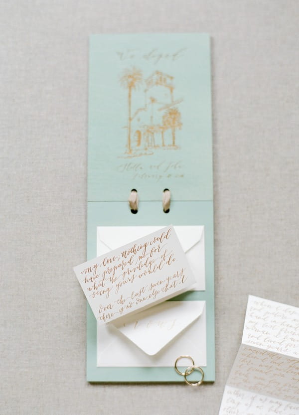 Vows on elopement stationery