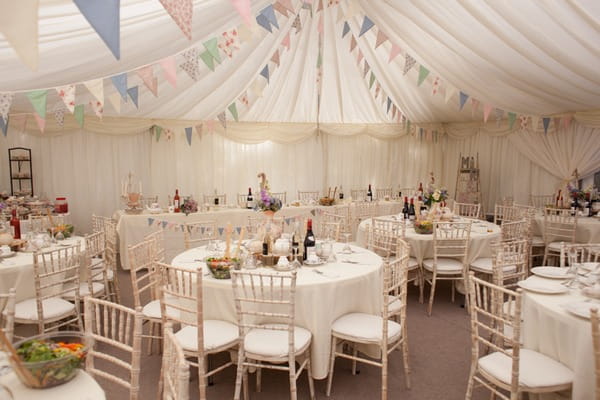 Wedding tables in marquee