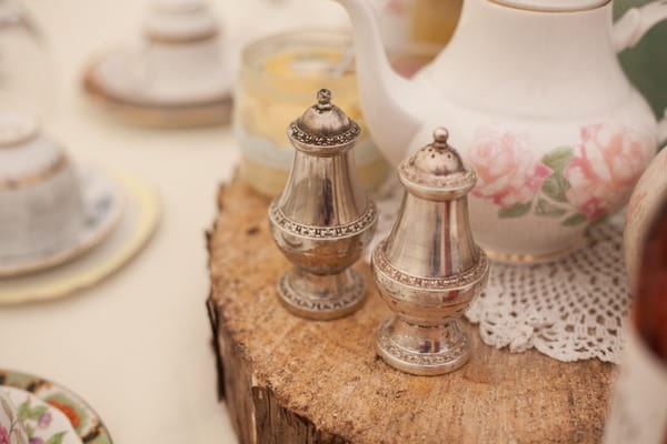 Silver salt and pepper shakers