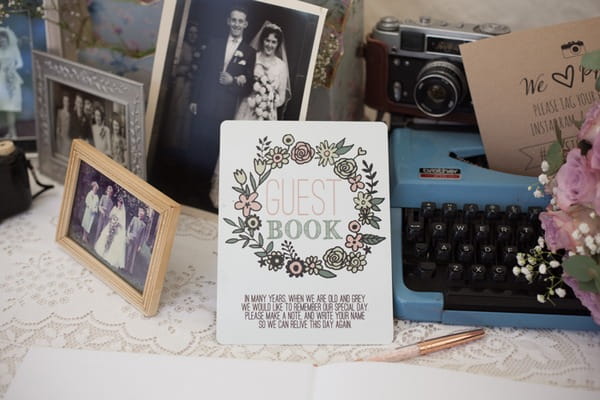 Wedding guest book table