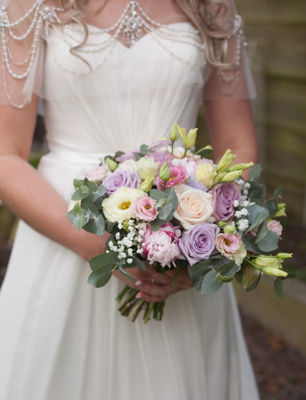 Bride holding bouquet