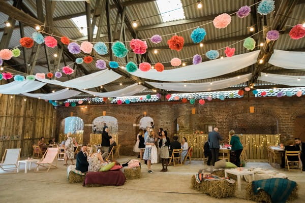 Wedding reception in the Barn at Home Farm Sledmere House