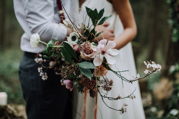 Bride's unstructured bridal bouquet