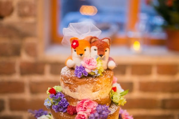 Small soft toy animal cake topper