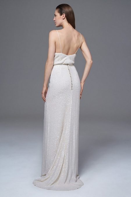 Back of Celine Sequinned Camisole and Skirt from the Halfpenny London Wild Love 2017 Bridal Collection