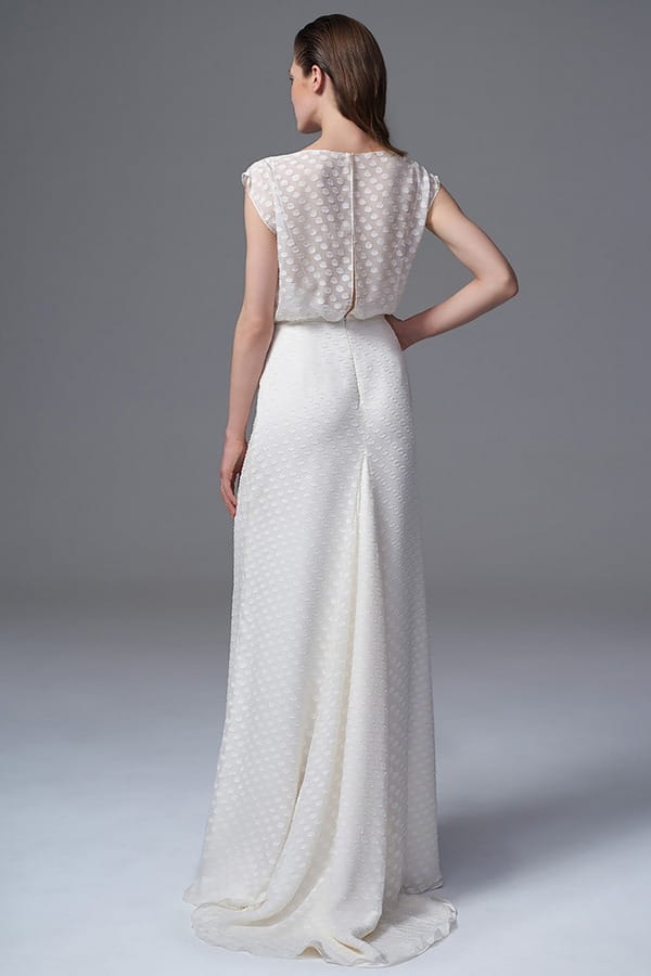 Back of Chloe Chiffon Wedding Dress from the Halfpenny London Wild Love 2017 Bridal Collection