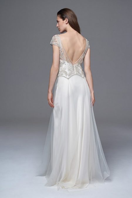 Back of Marianne Wedding Dress with Iris Slip from the Halfpenny London Wild Love 2017 Bridal Collection