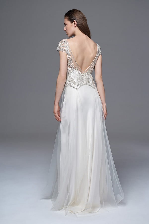 Back of Marianne Wedding Dress with Iris Slip from the Halfpenny London Wild Love 2017 Bridal Collection