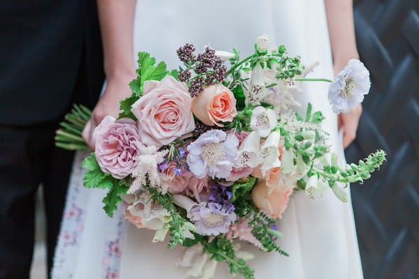 Bride's pastel wedding bouquet