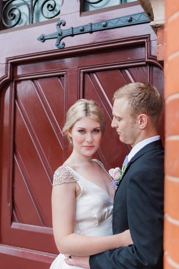 Bride looking at camera