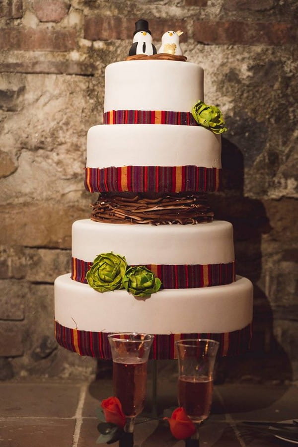 Large tiered wedding cake